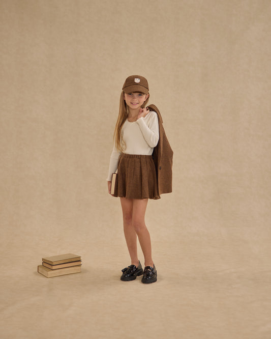 Rustic Plaid Pleated Mini Skirt
