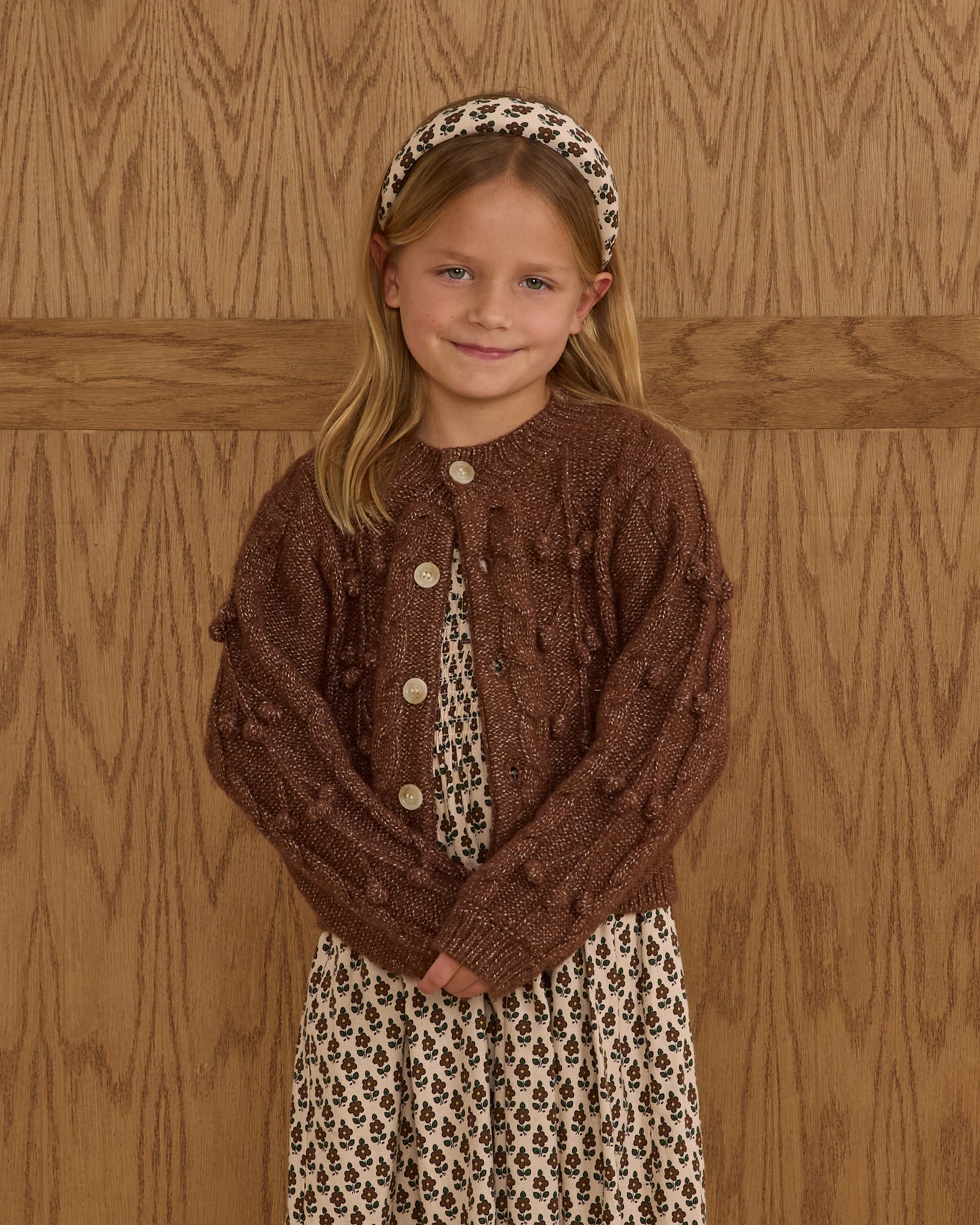 Brown Bobble Cardigan