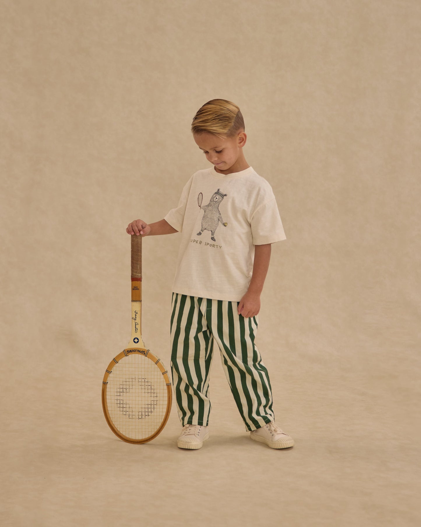 Green Stripe Baggy Pant