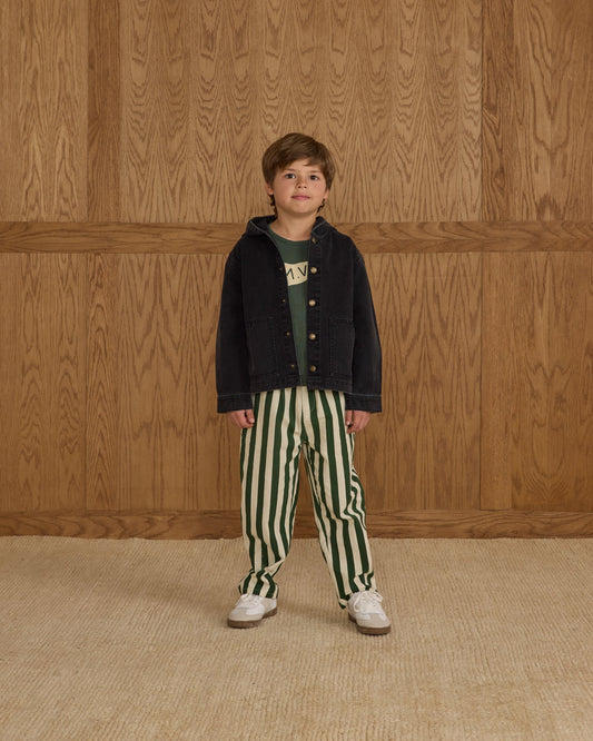 Green Stripe Baggy Pant
