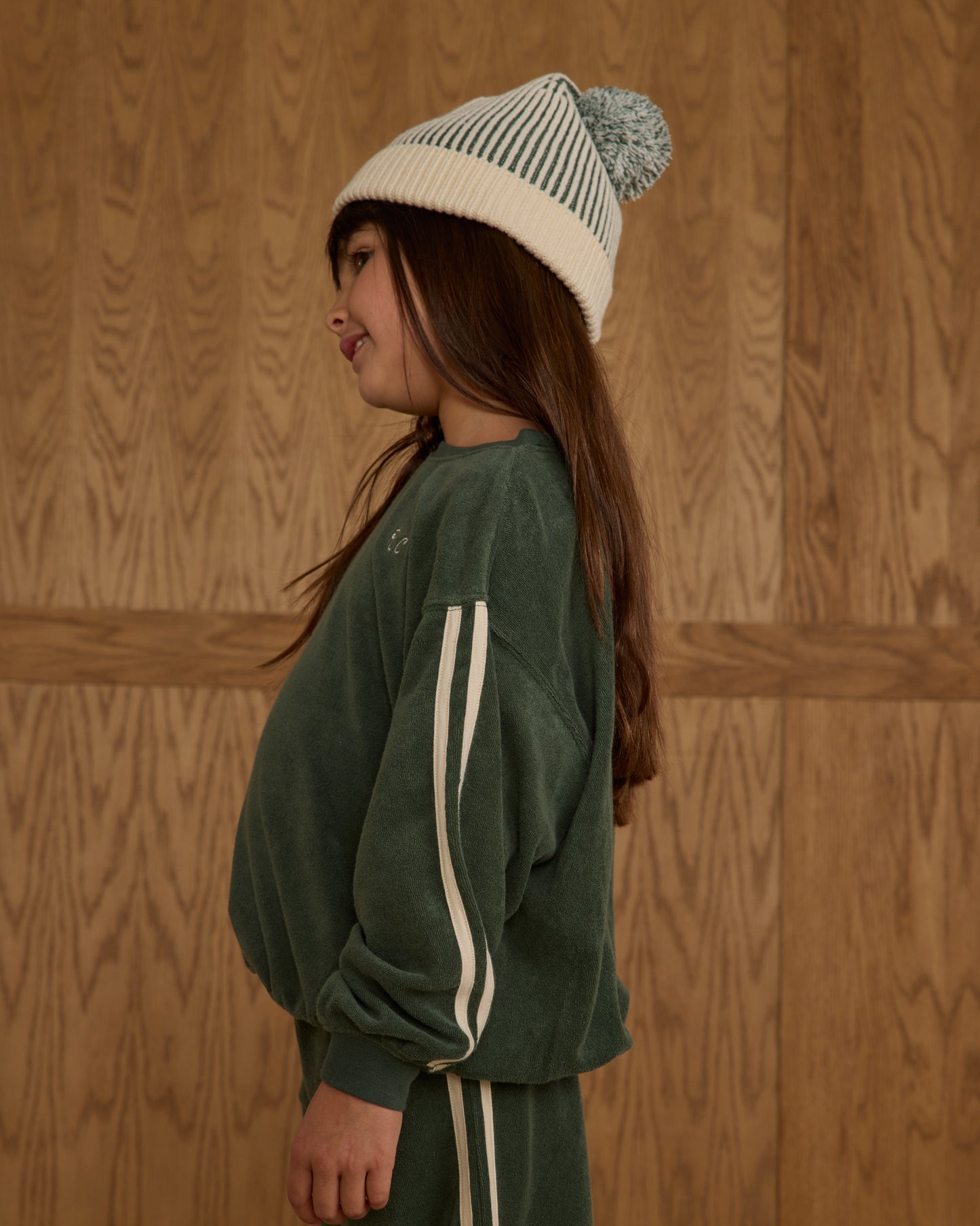 Green Stripe Beanie