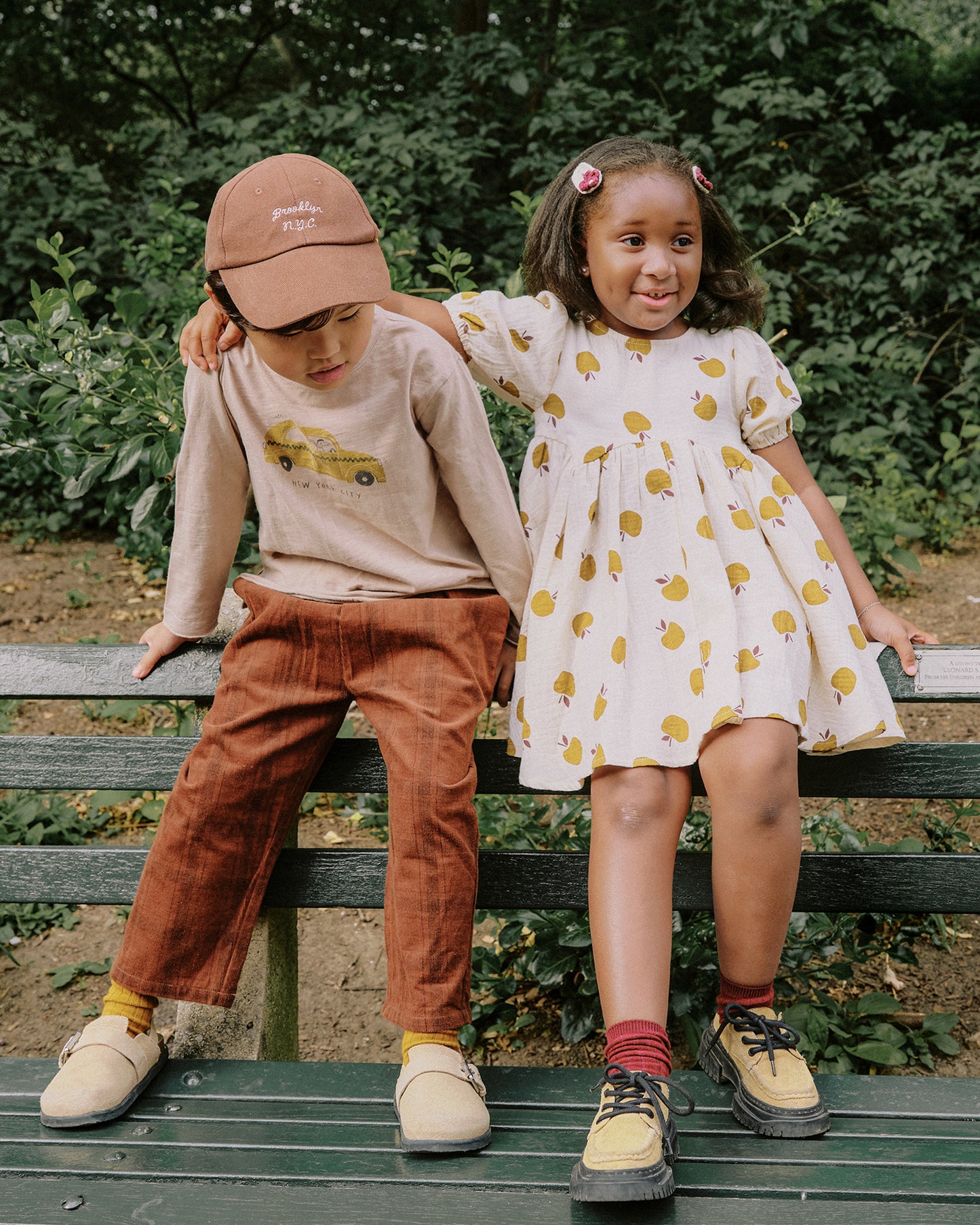 Brown Plaid  Corduroy Baggy Pants
