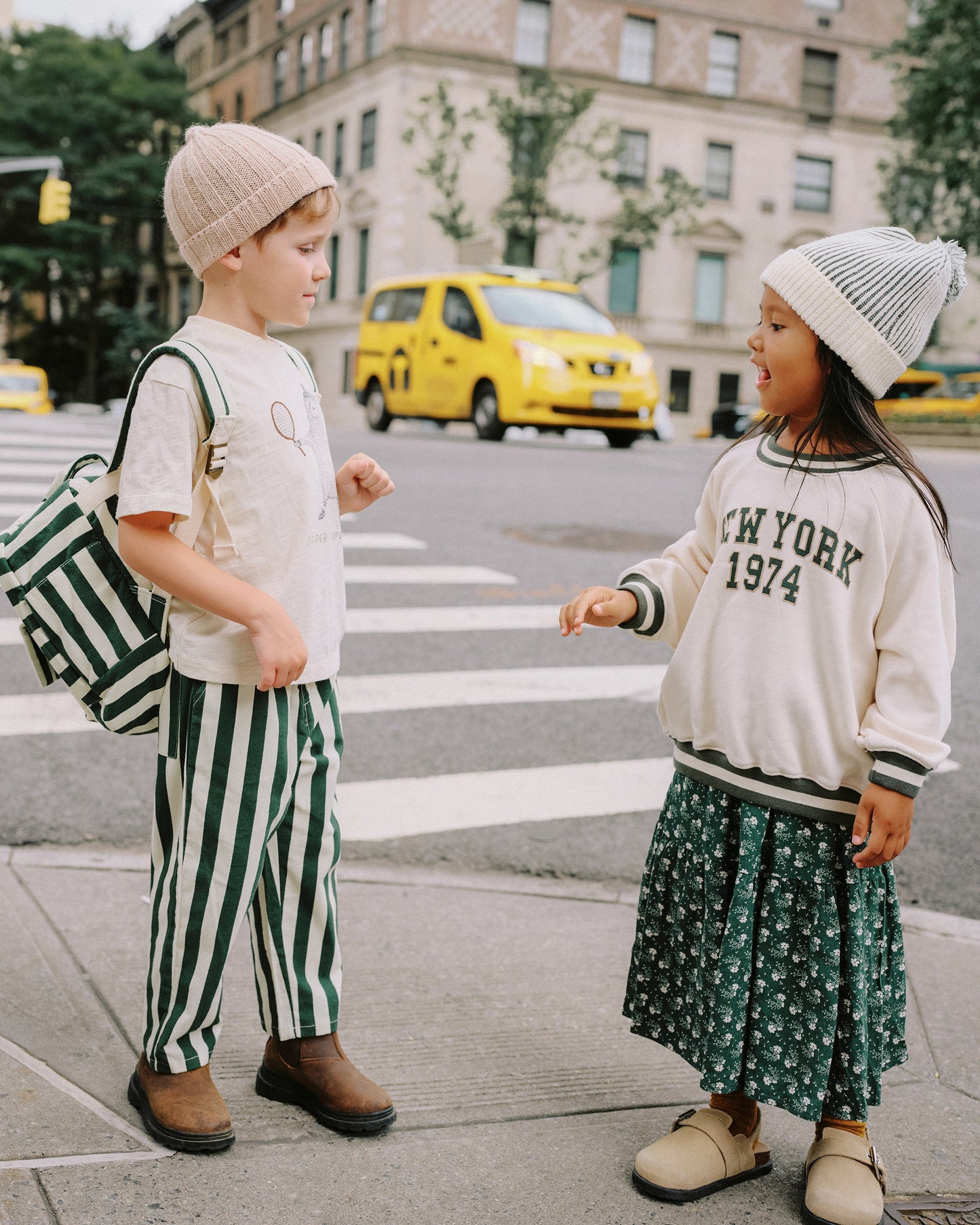 Green Stripe Baggy Pant
