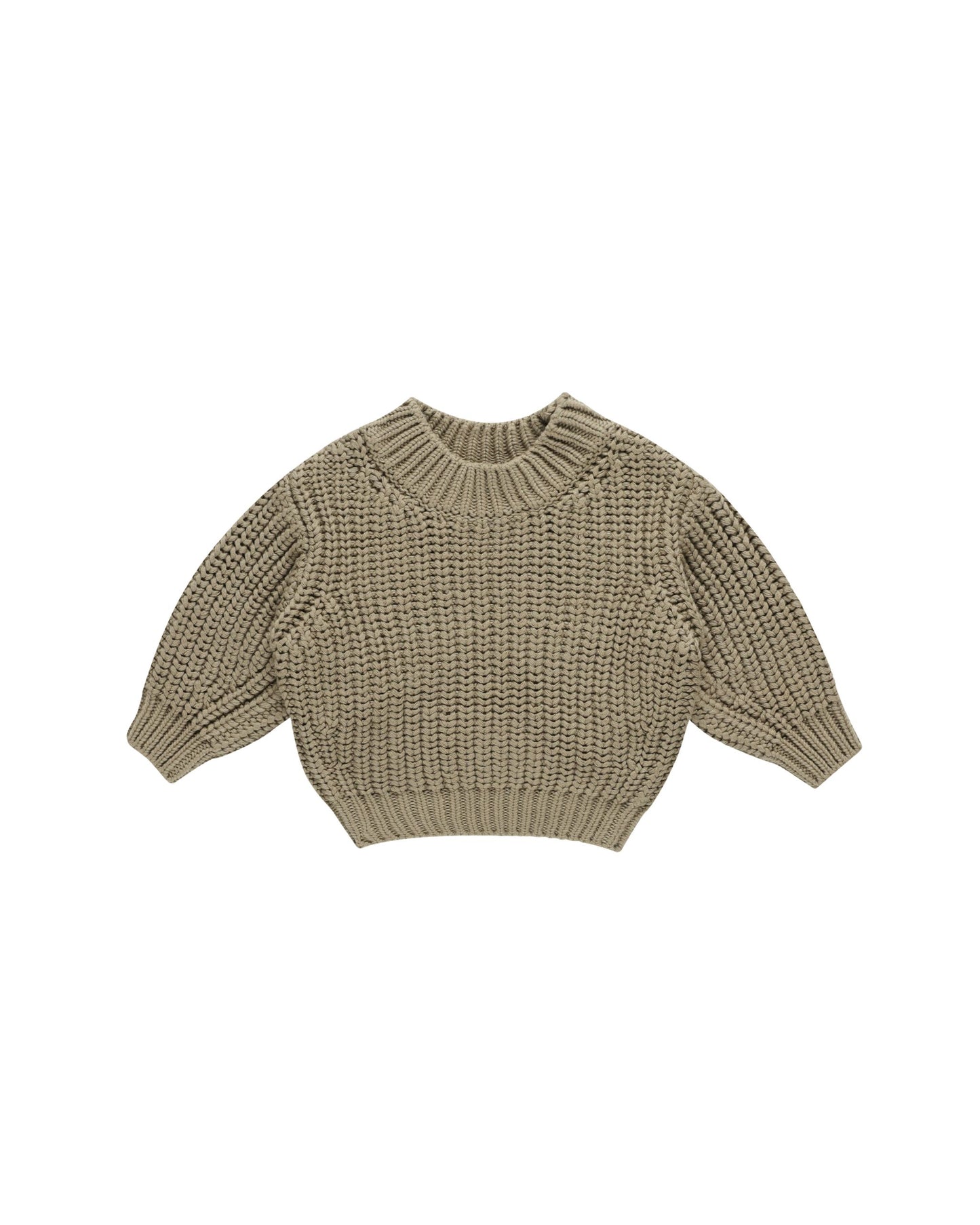 Chunky Olive Knit Sweater