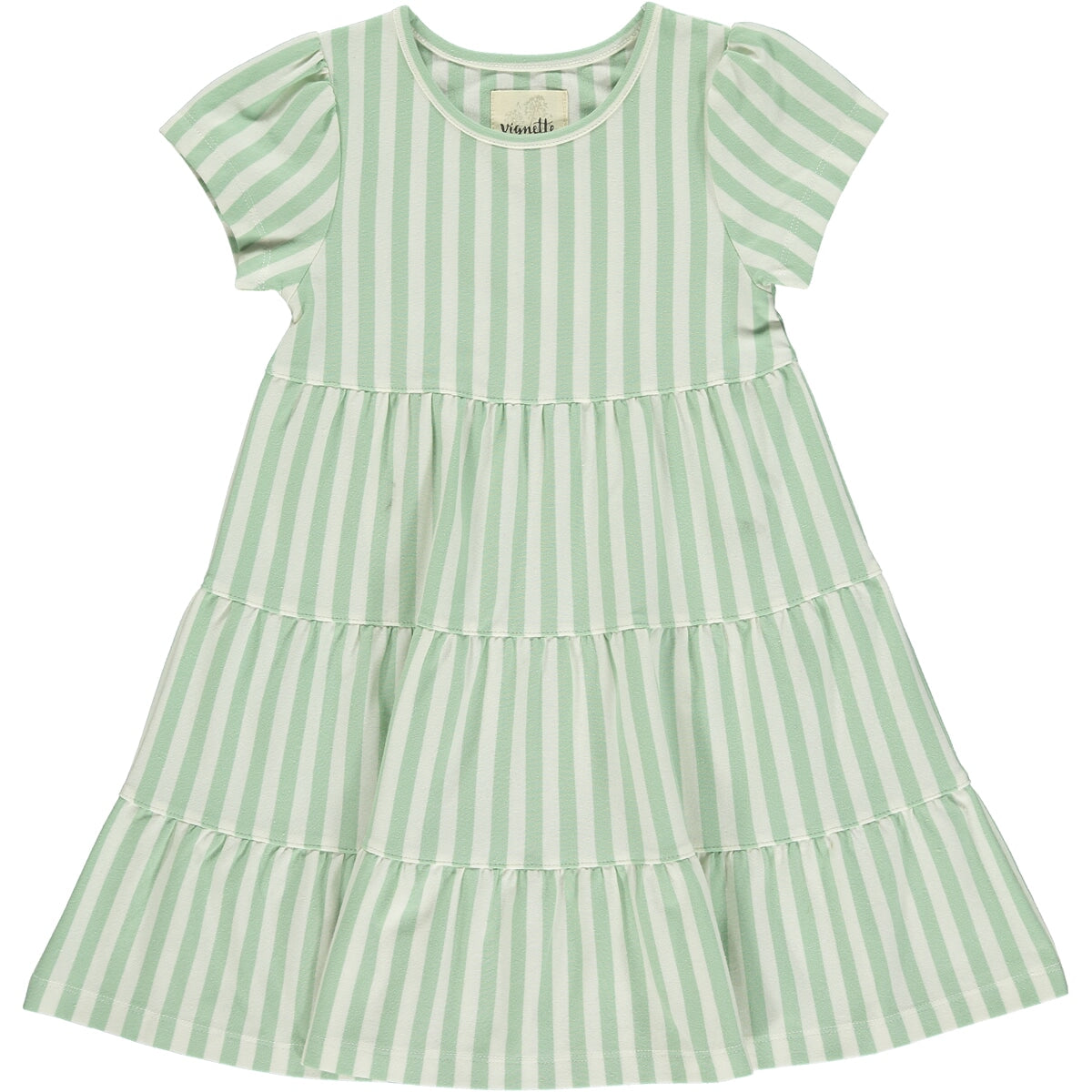 Iona Green Stripe Dress