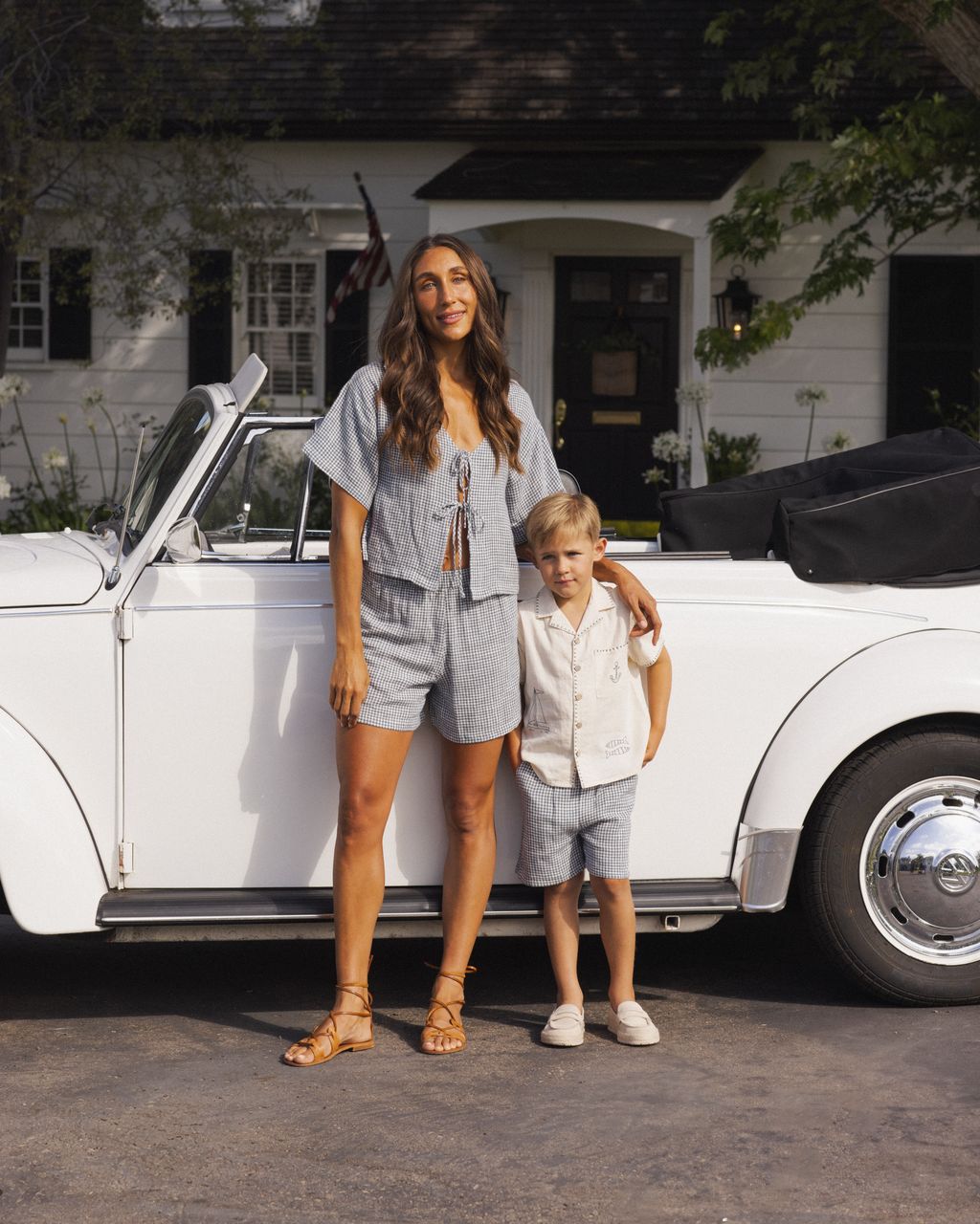 Marine Gingham Perry Shorts