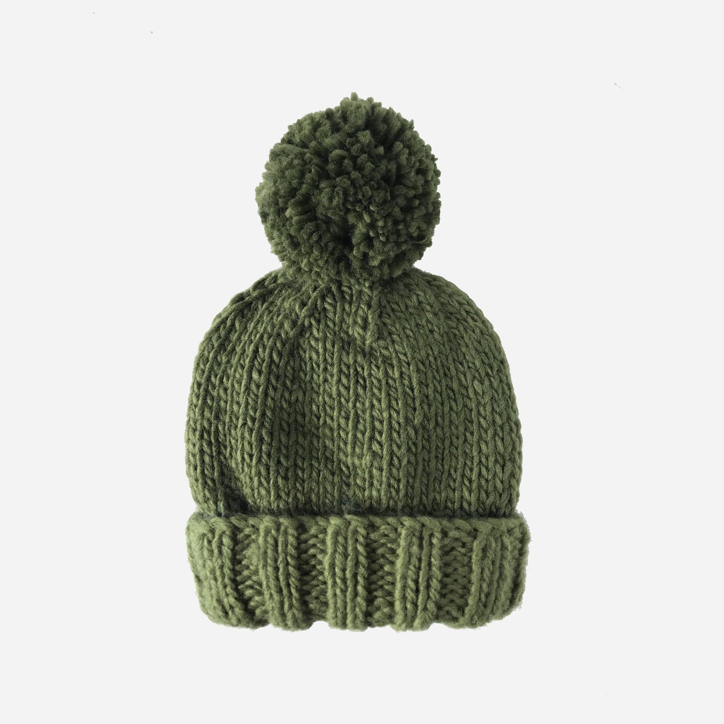 Classic Pom Olive | Hand Knit Hat