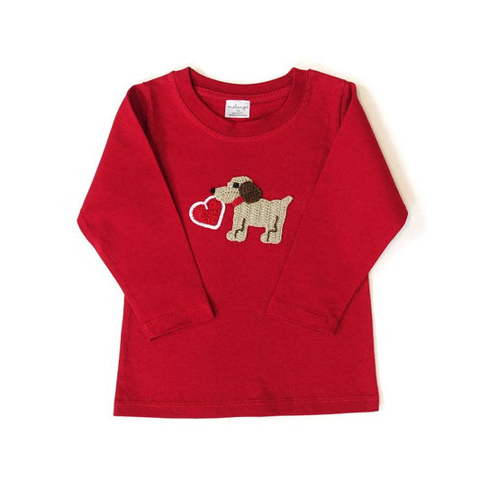 Valentine Red Puppy Tee