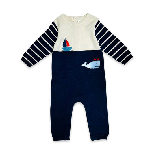 Boat and Whale Organic Cotton Jumpsuit