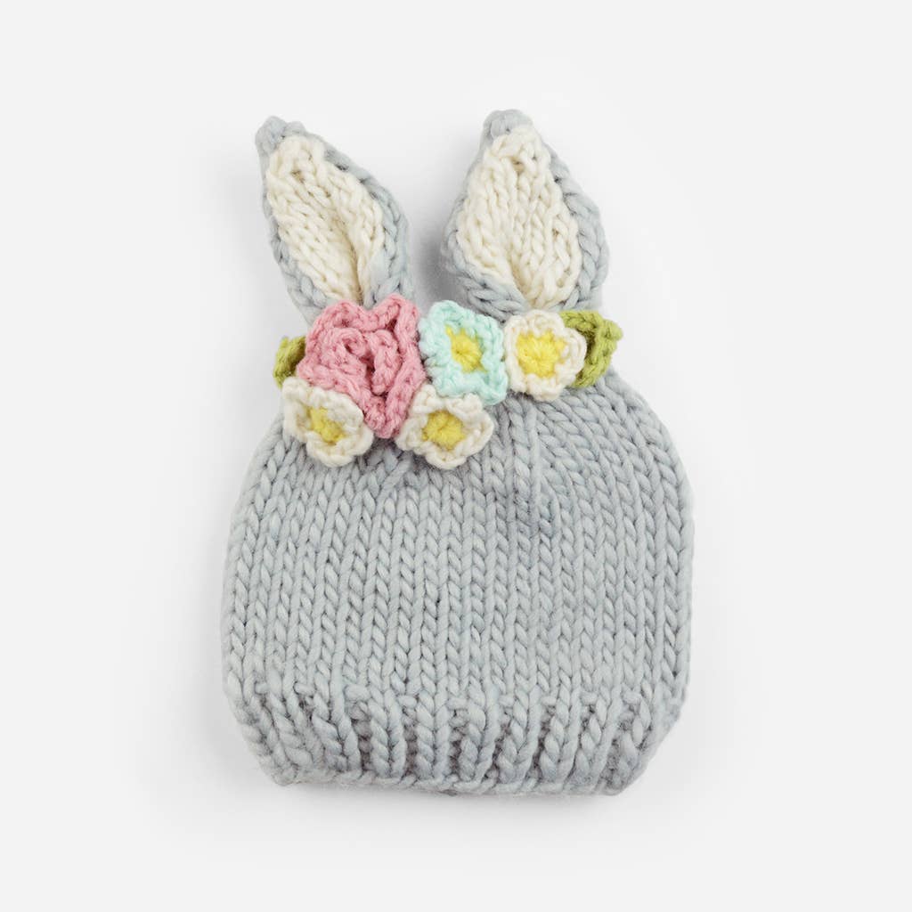 Bailey Bunny Flowers | Hand Knit Hat