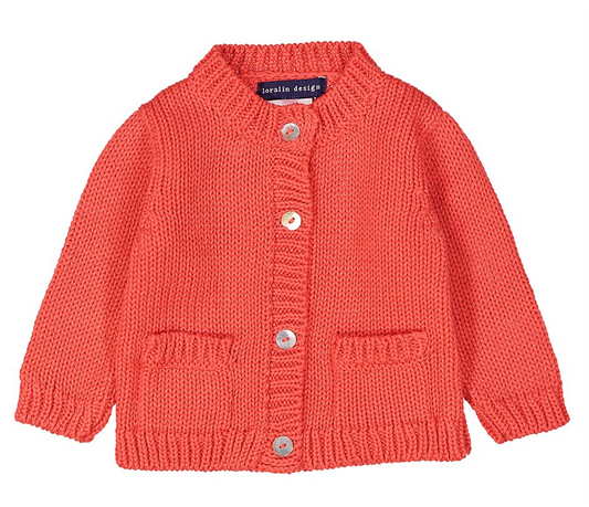 Coral Baby Cardigan