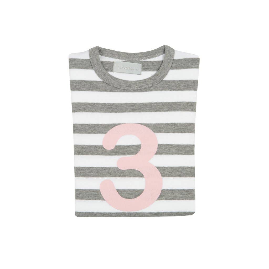 Grey Marl & White 3 (Pink) Shirt