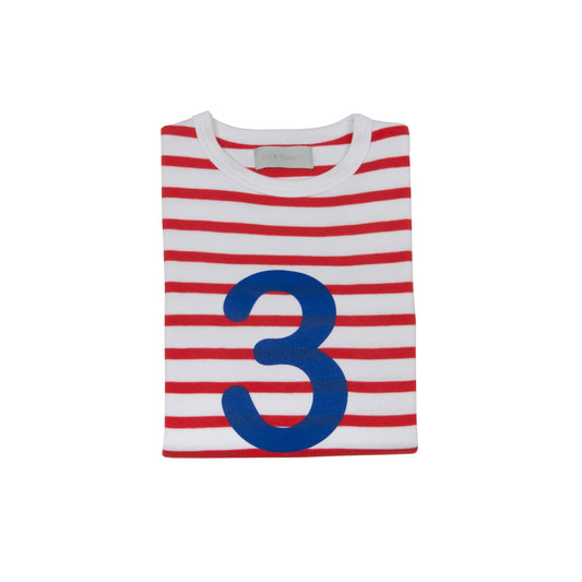 Red & White Striped 3 (Blue) Shirt