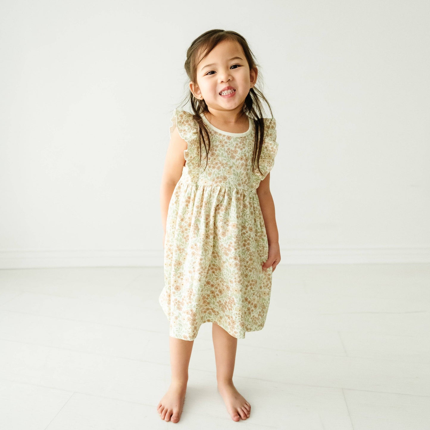 Organic Flutter Dress - Summer Floral