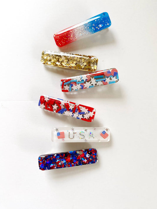 Fourth of July Hair Clips
