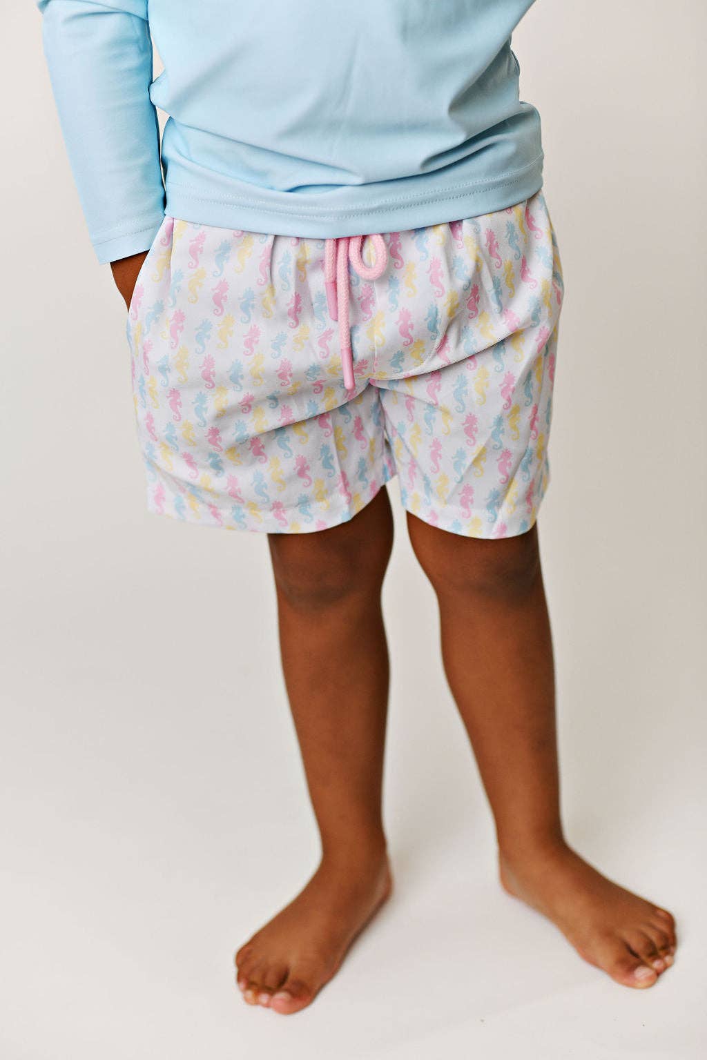 Pink Pocket Seahorse Swim Short