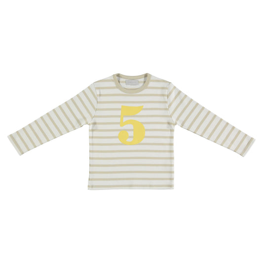 Sand & White Striped 5 (Yellow) Shirt