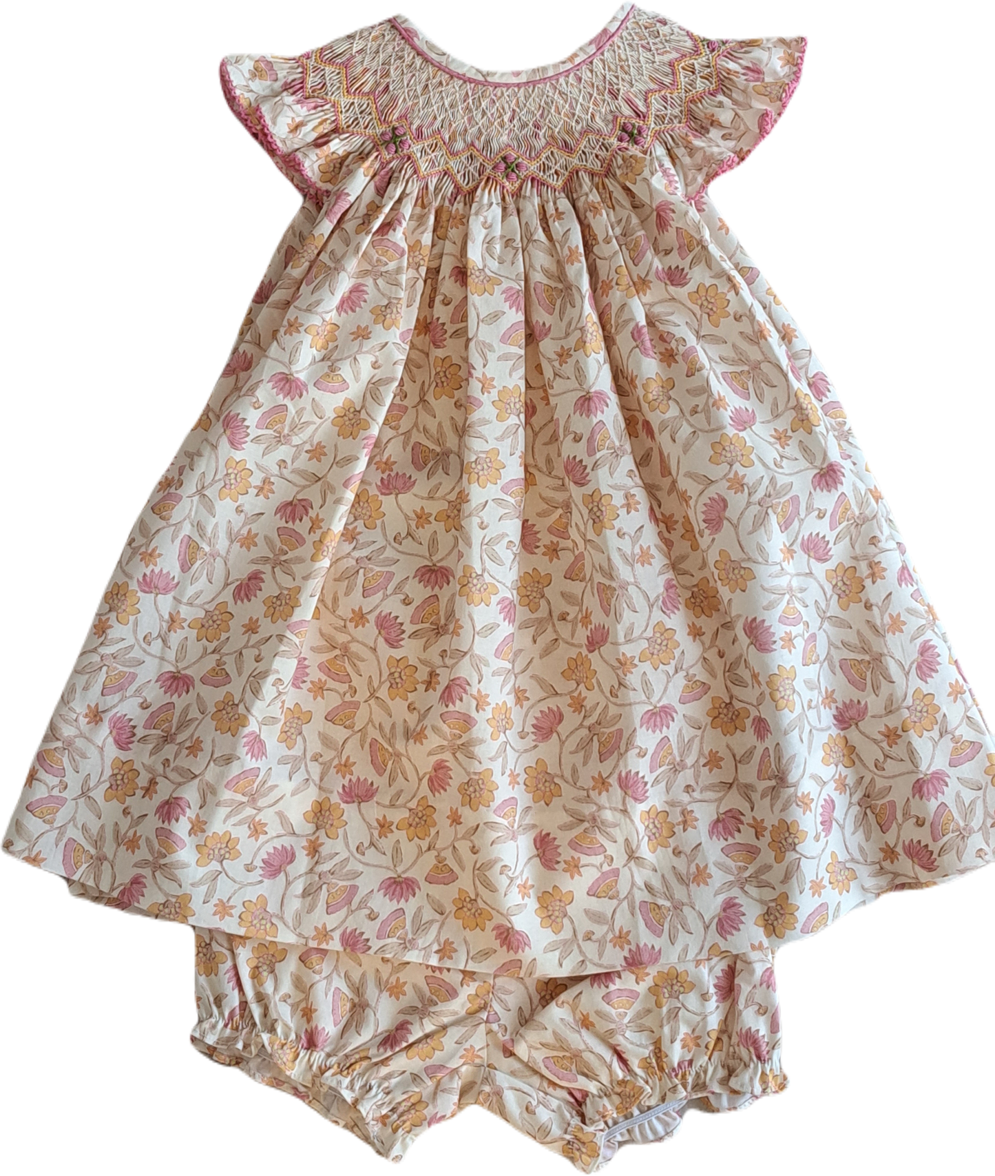 Tessa Floral Hand-Smocked Bishop