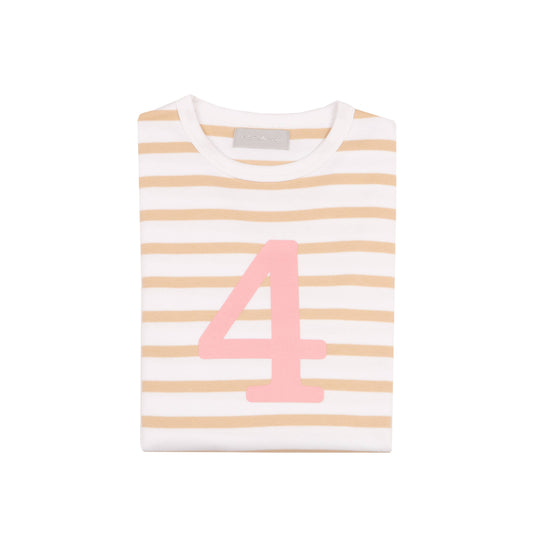 Biscuit & White Striped 4 (Pink) Shirt