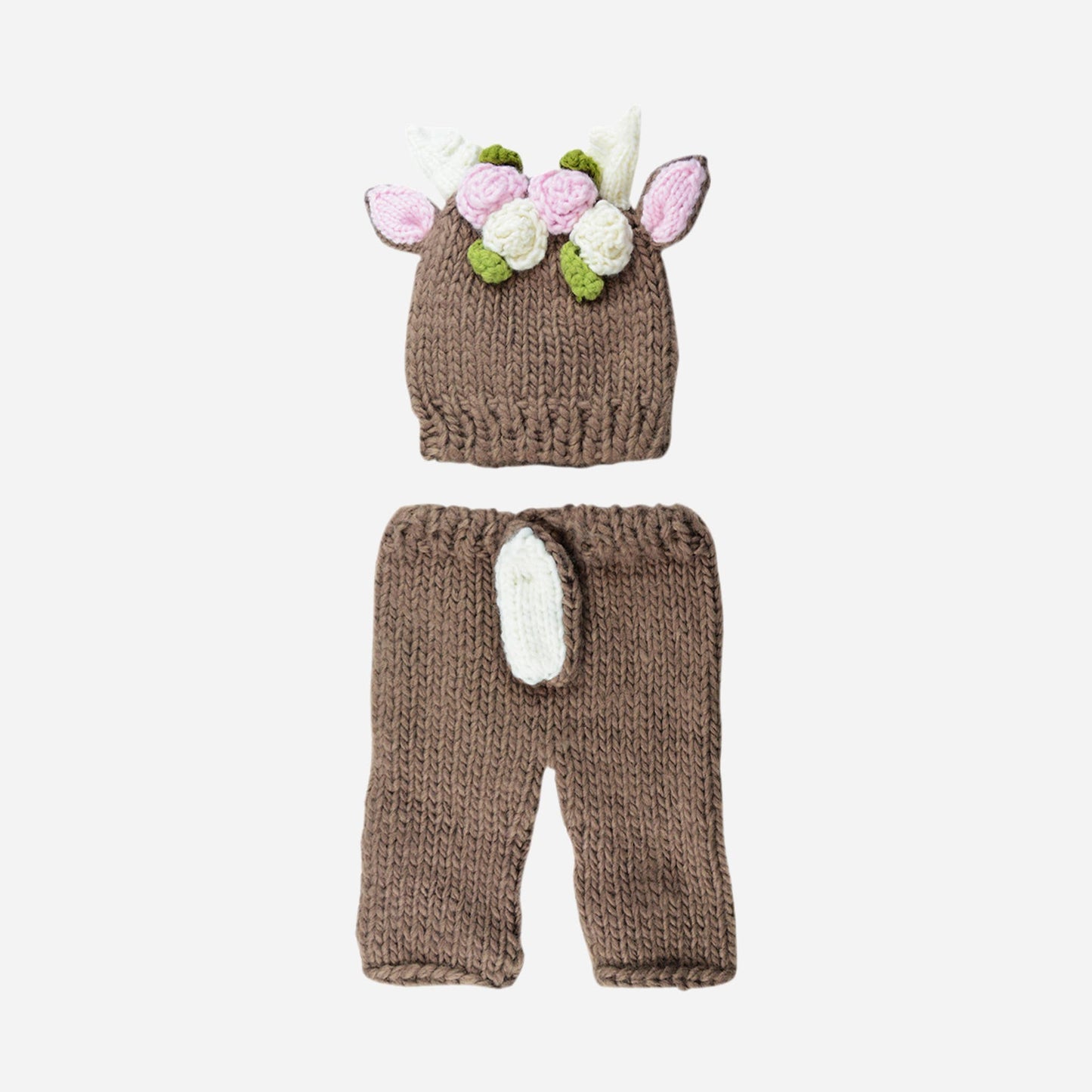 Hartley Deer with Flowers Hat and Pant Set | Baby
