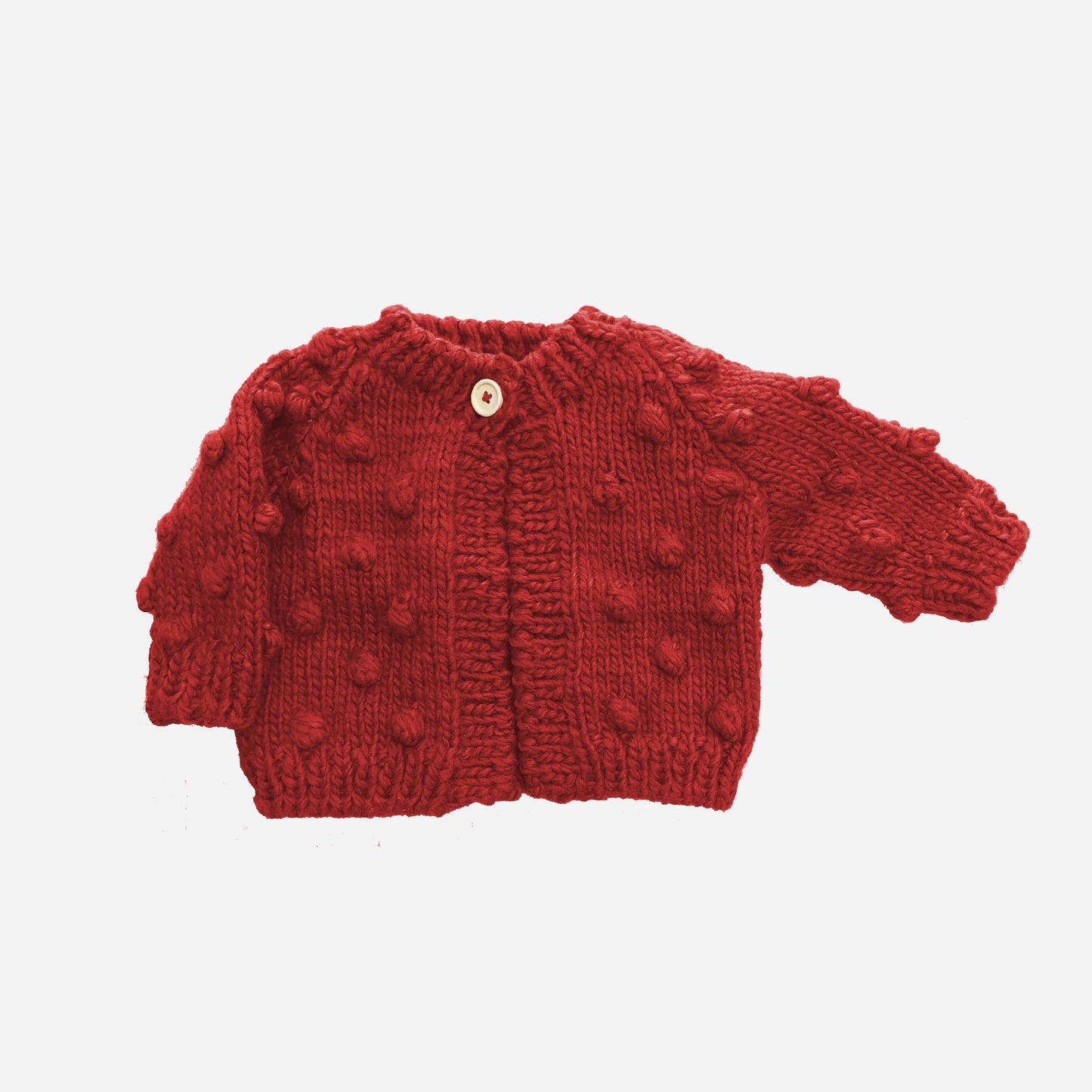 Red Popcorn Cardigan | Kids and Baby Sweater